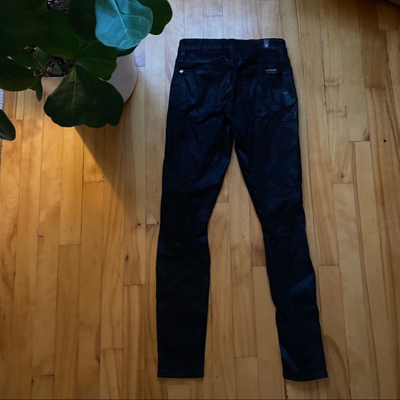 7 For All Mankind stretch high rise black jeans - Picture 4 of 5